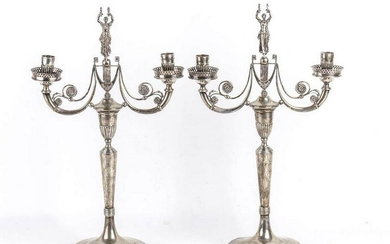 Pair of Italian silver candelabra - Florence 1950s