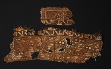 Pair of Peruvian Chancay Textile Fragments
