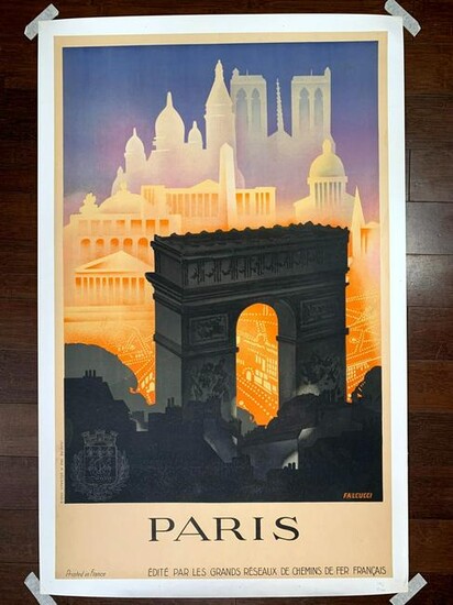 Paris Arc de Triumph - Art by Robert Falcucci (1930)