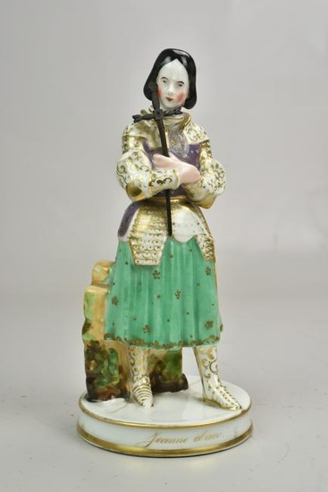 Paris Porcelain Joan of Arc Figural Decanter