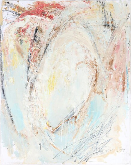 Peggy Postma (1962-), Untitled composition, mixed media dated 1985, 84x60...