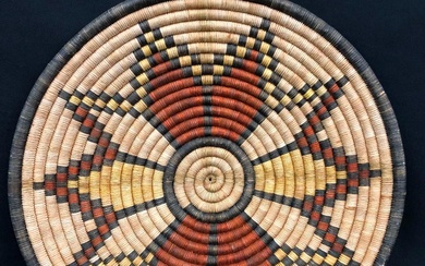 Polychrome Hopi Coiled Plaque