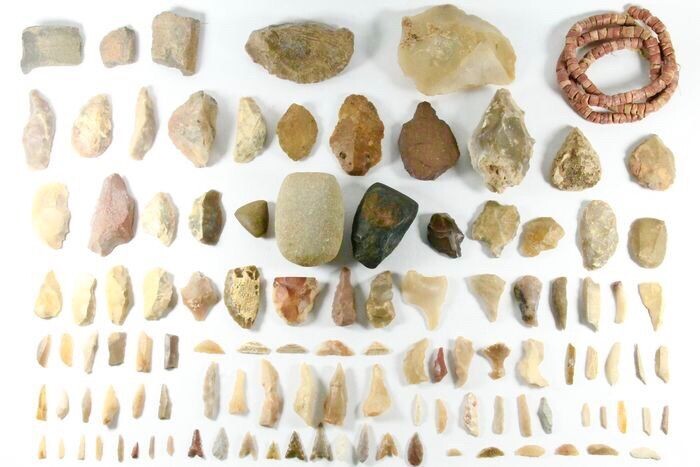 Prehistoric, Neolithic various large collection of great artifacts - (120)