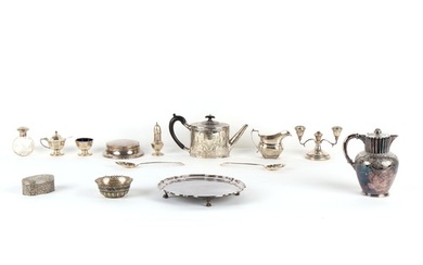 Property of a deceased estate - a George III silver teapot o...