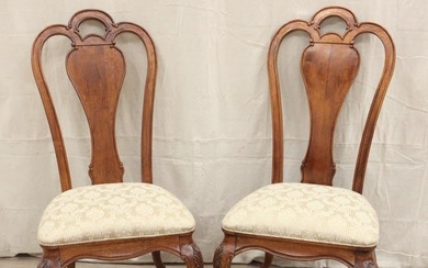 QUEEN ANNE STYLE SIDE CHAIRS - PAIR