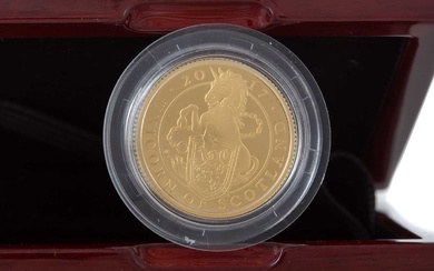 QUEEN'S BEASTS - THE UNICORN OF SCOTLAND QUARTER OUNCE GOLD PROOF COIN 2017