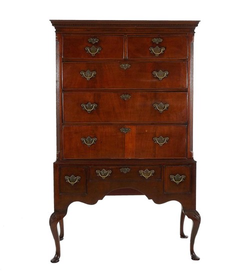 Queen Anne style mahogany chest on stand