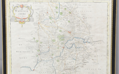 ROBERT MORDEN. A Map of Warwickshire, c. 1722 or later.