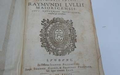Ramon Lull - Arbor scientiae venerabilis et caelitus illuminati patris Raymundi Lullii. - 1636