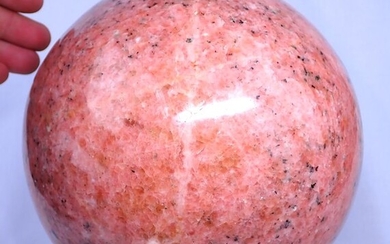 Rare First Quality Orange Calcite Sphere - 180×180×180 mm - 9797 g