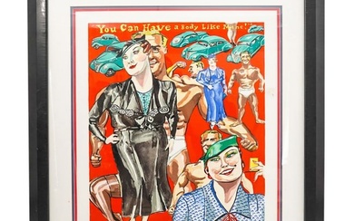 Red Grooms (American, B. 1937) "You Can Have A Body Like Mine" Silkscreen