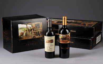 Red wine. 6 fl. Aresti Family Collection 13 years Limited Curico Valley Chile 2001/12 fl. Aresti Family Collection Curico Valley Chile 2009 (18)