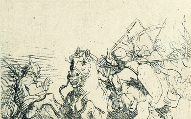 Rembrandt Harmensz. van Rijn (1606 Leiden - Amsterdam 1669) – A Cavalry Fight