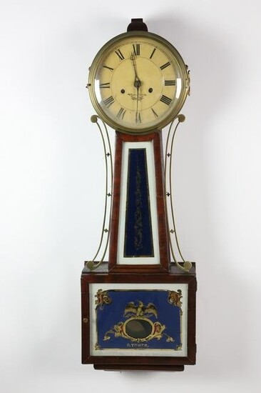 Reuben Tower Patent Timepiece with Alarm or "Banjo" Clock, Hingham, Massachusetts, circa 1822