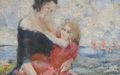 Roboa PISSARRO (1878 - 1945), Blanche MORIZET PISSARO dite Mère et enfant...
