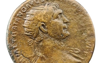 Roman Empire. Trajan (AD 98-117). Æ Dupondius,Rome, circa AD 112-113.