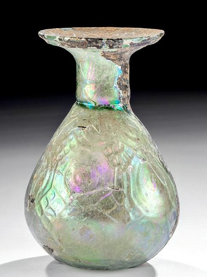 Roman Glass Sprinkler Flask - Gorgeous Iridescence
