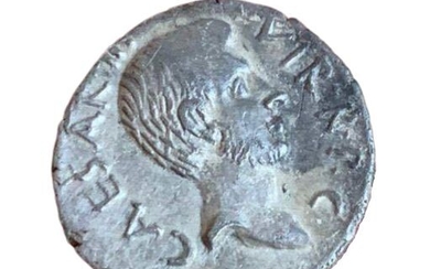 Roman Republic - The Triumvirs. AR Denarius, Octavian. Spring-summer 42 BC. Military mint traveling with Octavian in Italy- Silver