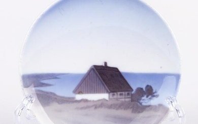 Royal Copenhagen Denmark Porcelain Seaside Landscape Plate