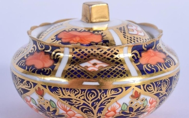 Royal Crown Derby miniature circular box and cover