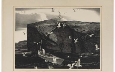 STOW WENGENROTH (New York/Massachusetts, 1906-1978), "Deep Water", 1941., Lithograph, 12.25” x