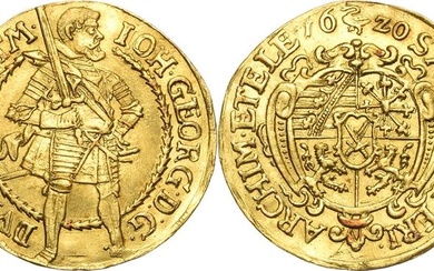 Sachsen-Kurlinie ab 1547 (Albertiner)Johann Georg I. (1611-) 1615-1656 Doppeldukat 1620,...