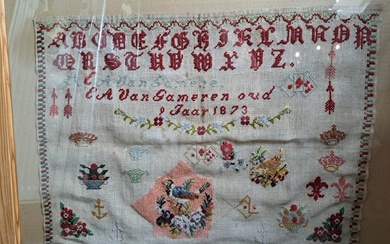 Sampler 1873 - Embroidery - 75 cm - 55 cm