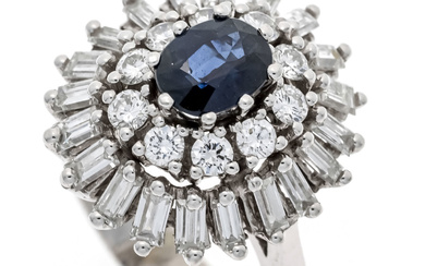 Sapphire-brilliant ring WG 585