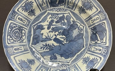 Saucer - Porcelain - Chinese - Large - Goose - Exceptional quality - China - Wanli (1573-1619)