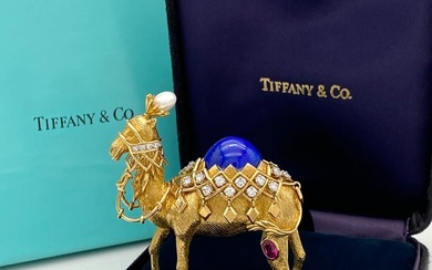 Schlumberger Tiffany & Co. Jeweled Camel Brooch