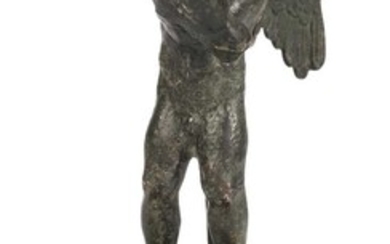 Sculpture. Bronze putto figure probably 18th-century