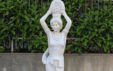 Sculpture, "Dama con Brocca" - 145 cm - White statuary marble