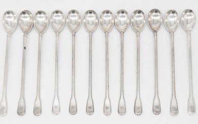 Set of 12 Tiffany & Co. Gramercy Sterling Silver Iced Tea Spoons
