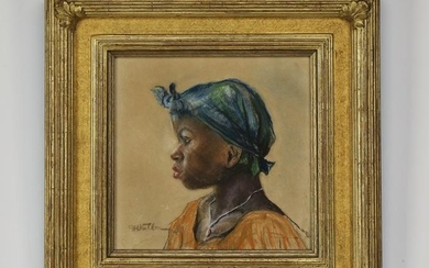 Signed early 20th century American School portrait