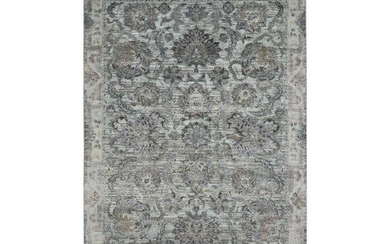 Silk With Textured Wool Mughal Design Hand Knotted