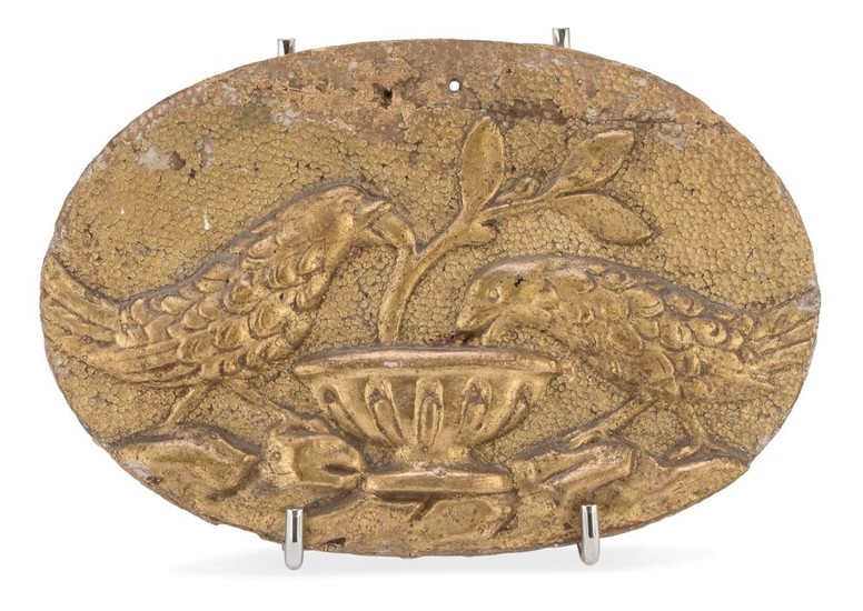 Small Oval Bas-relief In Giltwood - 19TH CENTURY