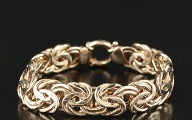 Sterling Flat Byzantine Chain Bracelet