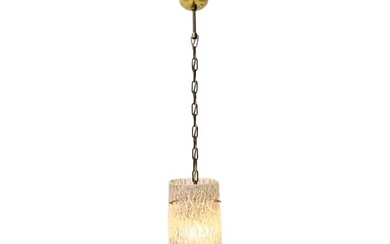 Swedish Mid-Century Modern Glass Chandelier / Pendant / Hanging Lamp, 1960s