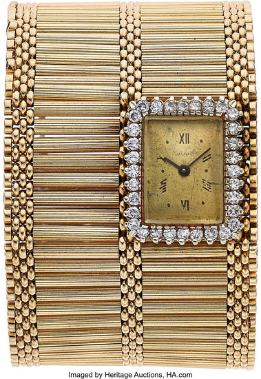Swiss Lady's Diamond, Gold Watch Case: 22 mm...