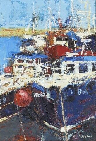 Sylvia Paul, British, late 20th/early 21st century- Fishing Boats, Bridlington...