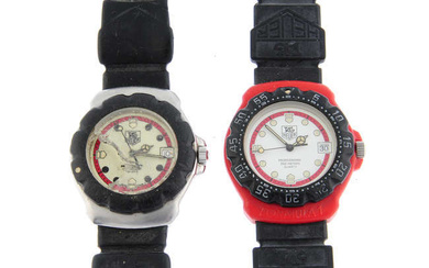 TAG HEUER - a plastic Formula 1 wrist watch (35mm) with a TAG Heuer Formula 1 wrist watch.