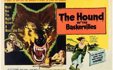 "THE HOUND OF THE BASKERVILLES" HALF-SHEET MOVIE POSTER. -...
