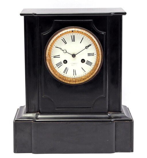(-), Table pendulum in black marble case, 33...