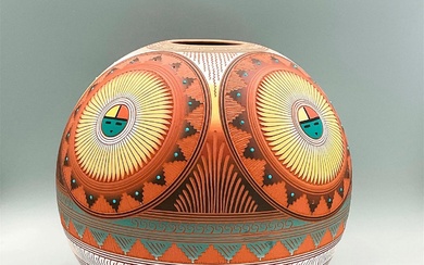 Terracotta Orb Pot by Navajo Artist Lori Smith