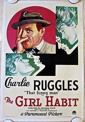 The Girl Habit - Charlie Ruggles (1931) US One Sheet