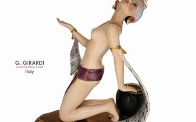 The Orientalist Dancer, A Rare Italian G. Girardi Limited Edition Porcelain Centerpiece/Figurine