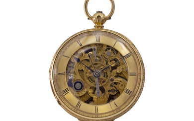 Thomas Dunns Patent A rare, skeletonized Liverpool Masonic pocket watch with English lever...