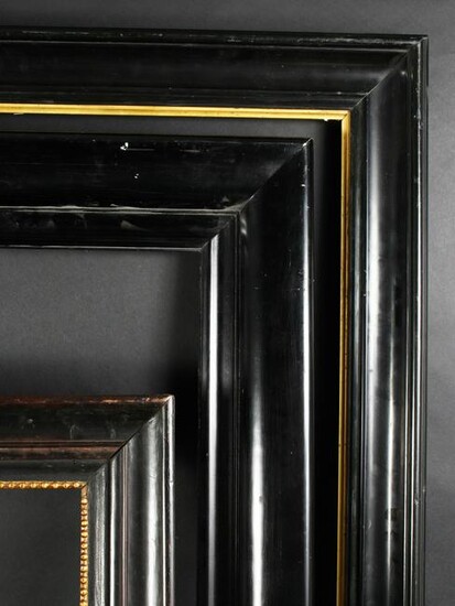 Three Ebonised Frames. 33" x 23.5" - 84cm x 59.75cm.