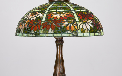 Tiffany Studios, "Double Poinsettia" table lamp