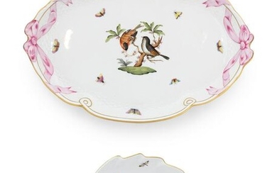 Two Herend Porcelain Articles Length of tray 16 x width